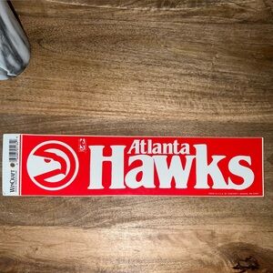 Vintage 80's NBA bumper sticker Hawks basketball  Multiple Available